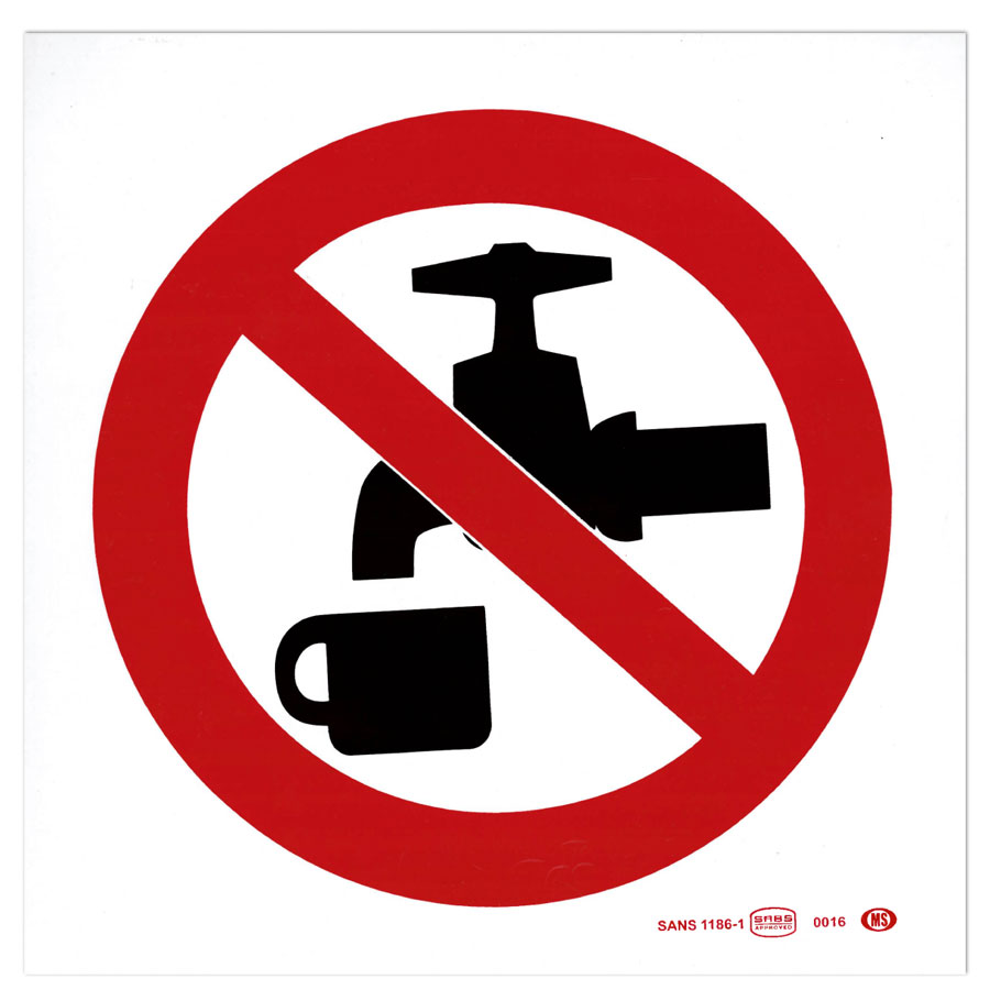 Sign Drinking Of This Water Prohibited 290x290 from FTS Safety